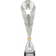 Silver Multi-Star Flute Award on Black Marble Base