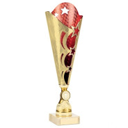 Bright Gold and Red Cup Trophy