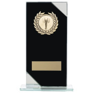 Glass Plaque in Black and Clear