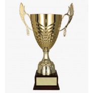 Gold Presentation Cup on Wooden Base