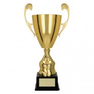 Gold Presentation Cup on Black Base