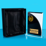 Winner Black/Mirrored Glass Plaque