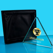 Colour Printed Triangle Crystal with Luxury Box
