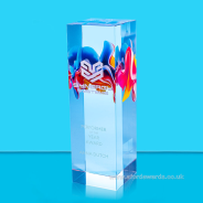 Chroma Designer Colour Frills Crystal Column Award