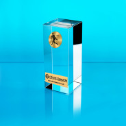 Frisbee Glass Cube Award
