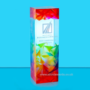 Chroma Designer Bespoke Crystal Column Award - Print All side