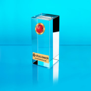 Ten Pin Bowling Glass Cube Award