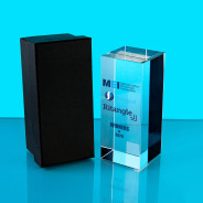 Colour Printed Glass cube award