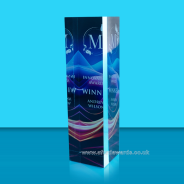 Chroma Designer Bespoke Crystal Column Award - Print 1 Side