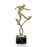 Plastic Male Football Figure on Black Marble Base