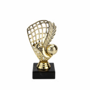 Gold Plastic Football Boot, Ball and Net Trophy
