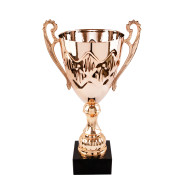 Bronze Cup with Handles on Marble Base