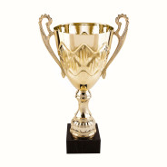 Gold Cup with Handles on Marble Base 