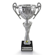 Surfing Silver Cup with Handles on Marble Base