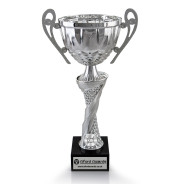 Thank you Silver Cup with Handles on Marble Base