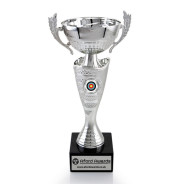 Archery Silver Cup with Handles on Marble Base