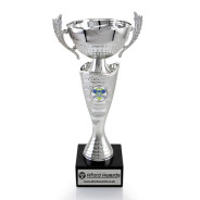 Badminton Silver Cup with Handles on Marble Base