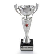 Cricket Silver Cup with Handles on Marble Base