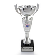 Lacrosse Silver Cup with Handles on Marble Base