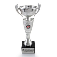 Poker Silver Cup with Handles on Marble Base