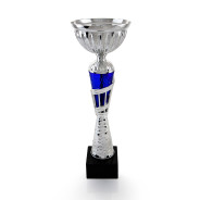 Silver and Blue Cup on Marble Base