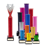 Icon Holographic Dynamo Cup Column Trophy - Red