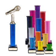 Icon Holographic Microphone Column Trophy