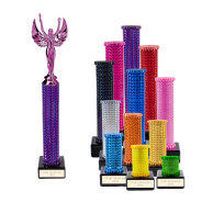 Icon Holographic Victory Angel Column Trophy - Purple