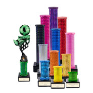 Icon Holographic Innov8 Football Column Trophy - Green