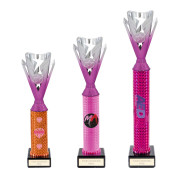 Icon Custom Printed Holographic Colour Dynamo Cup Column Trophy - Pink