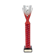 Icon Custom Printed Holographic Colour Dynamo Cup Column Trophy - Red