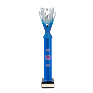Icon Custom Printed Solid Colour Dynamo Cup Column Trophy - Blue