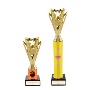 Icon Custom Printed Solid Colour Dynamo Cup Column Trophy - Gold