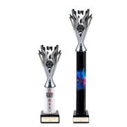 Icon Custom Printed Solid Colour Dynamo Cup Column Trophy - Silver