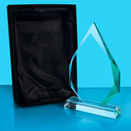 Jade Glass Facetted Diamond Peak Award