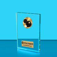 Bowls Crystal Rectangle Award