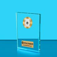 Cards Crystal Rectangle Award
