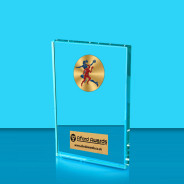 Handball Crystal Rectangle Award