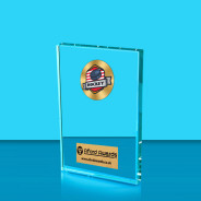 Hockey Crystal Rectangle Award