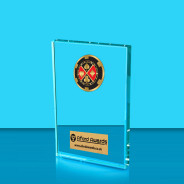 Poker Crystal Rectangle Award