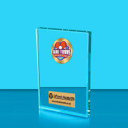 Table Tennis Crystal Rectangle Award