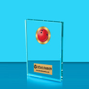 Ten Pin Bowling Crystal Rectangle Award