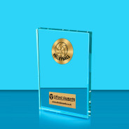 Volleyball Crystal Rectangle Award