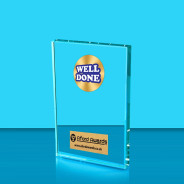 Well Done Crystal Rectangle Award