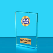 Well Done Crystal Rectangle Award