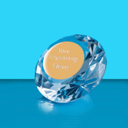 Crystal Paperweight in Black Presentation Box