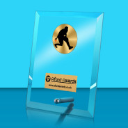 Bowls Crystal Rectangle Award
