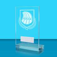 UV Colour Printed Athletics L Shaped Jade Glass Award