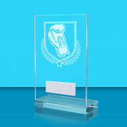 UV Colour Printed Boxing L Shaped Jade Glass Award