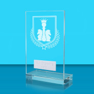 UV Colour Printed Chess L Shaped Jade Glass Award